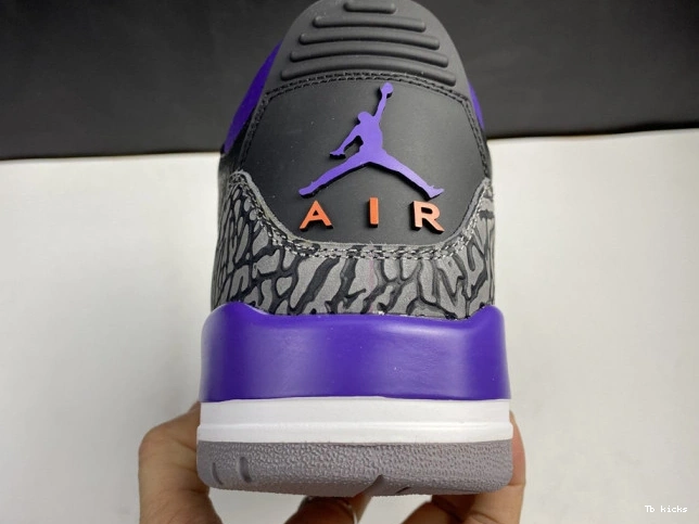 Rep TBK Jordan Purple 3 CT8532 050 Retro Court Black Air 0712